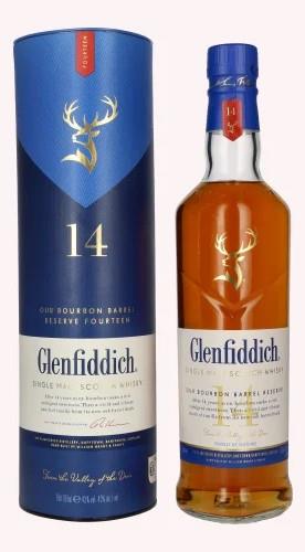 Whisky - Glenfiddich 14 års Bourbon Barrel reserve, 43%